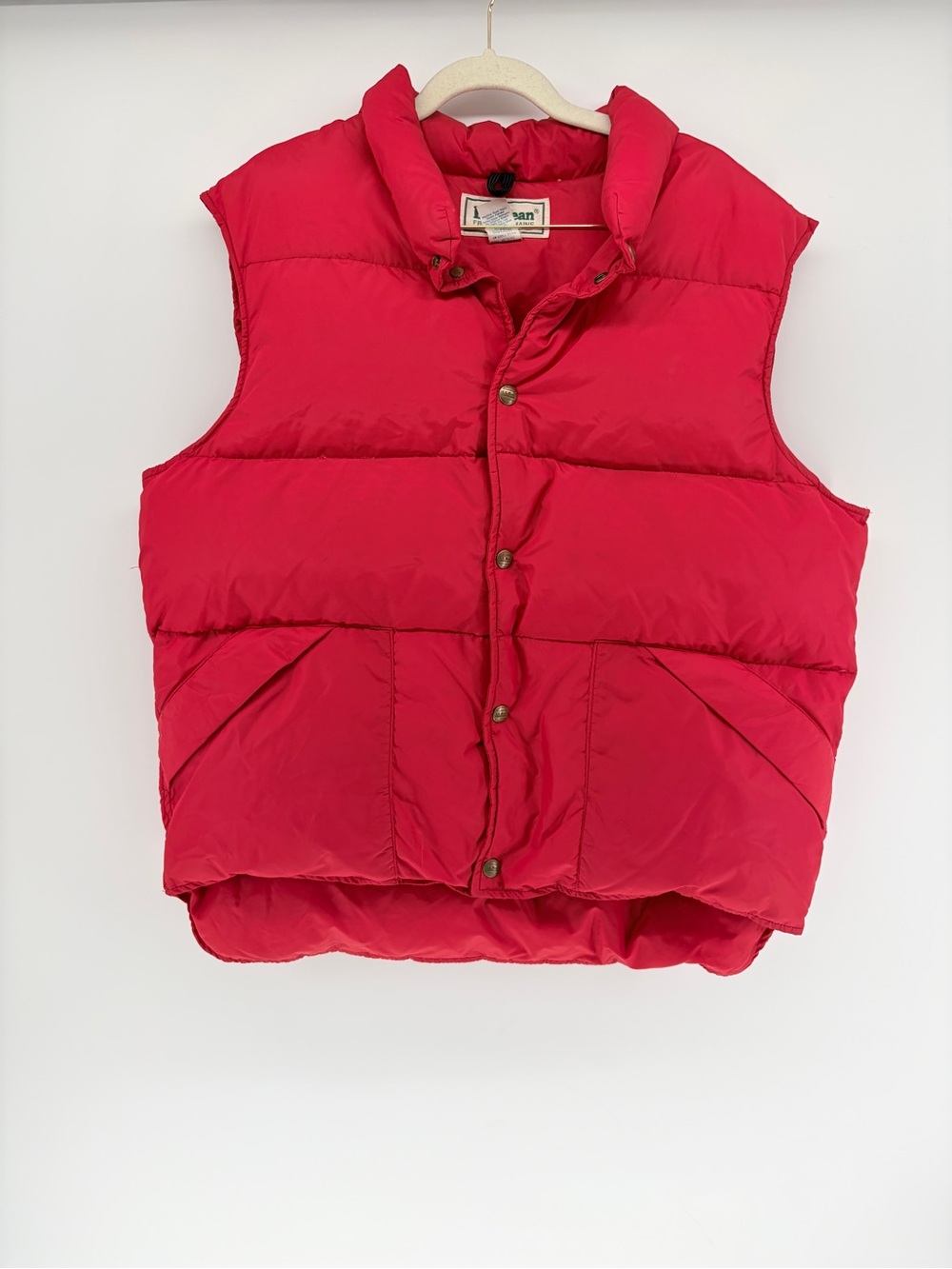80’s Vintage L.L. Bean Snap Fron Goose Down Puffer Vest USA by Gorpcore Mens L